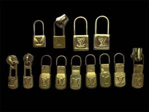 Louis Vuitton Zip Slider Puller Set Parts Gold Authentic Women's Men's - Picture 1 of 1