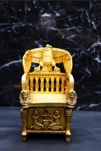Trono del Rey Dorado Tutankamón con la cabeza del rey-Réplica Trono Tutankamón - Imagen 1 de 5