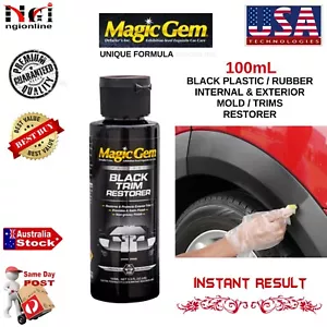 BLACK PLASTIC BUMPER TRIM MOLD RESTORER BACK TO BLACK REVIVES VINYL RUBBER CAR - Picture 1 of 4