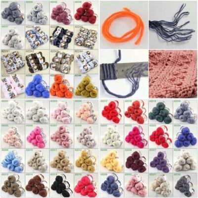 Venta C 6 bolas X 50 g algodón puro grueso peinado hilo de tejer lana 44 Foto 1 de 4