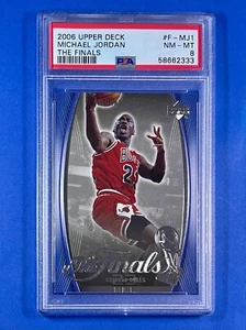 Carta Upper Deck Finals 2006 2007 #F-MJ1 Michael Jordan PSA Errore 8 Bulls Low Pop - Foto 1 di 2