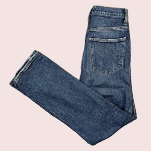 AGOLDE Pinch Straight Leg High Rise Medium Wash Denim Jeans Women's Size 25 - Picture 1 of 7