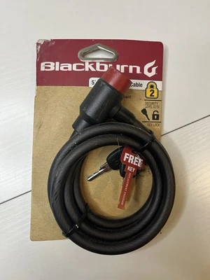 Bloqueo de bicicleta con cable de llave Blackburn de 5 pies x 10 mm - núcleo de acero de alta resistencia nuevo Foto 1 de 2