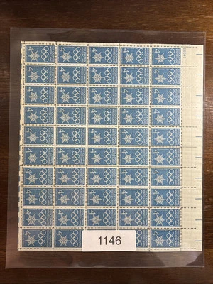 1146 US Mint Sheet, 4 Cent Winter Olympics Squaw Valley, Mint NH - Image 1 of 3