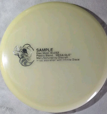 NEW MEGA GLO BUZZZ SAMPLE RUN by Discraft & Infinite Discs Limited Rare Run 177g - Image 1 of 4