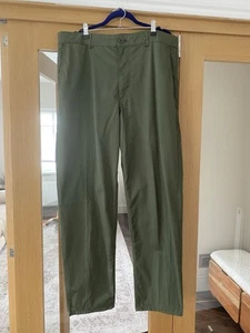 Cos khaki Trousers Size 44 Roomy 16/18 Long Leg - Picture 1 of 11