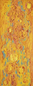 Beauford Delaney Abstract Orange Blue Composition Art Print - Picture 1 of 2