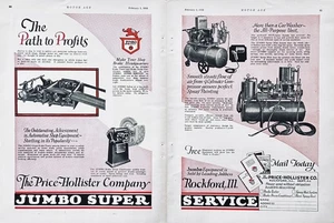 1928 Ad Price Hollister Co Rockford IL Jumbo Brake Tester Drum Conditioner 2 Pgs - Picture 1 of 1