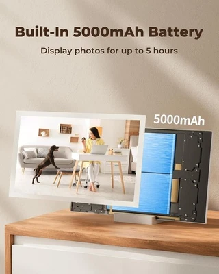 Frameo 10.1 Inch WiFi Digital Picture Frame 64GB Wireless Charging Auto Rotate - Image 1 of 4