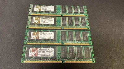 2GB 4x512MB PC3200 DDR-400 Kingston KVR400X64C3A/512 Samsung Ram Memory Kit DDR1 - Image 1 of 2