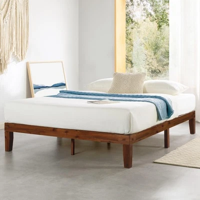 Naturalista Classic - Cama con plataforma de madera maciza de 12 pulgadas con listones de madera, sin B... Foto 1 de 4