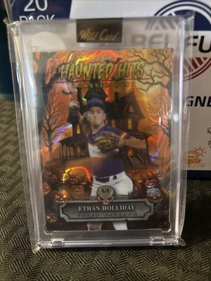 2025 Wild Card Haunted Hits - Rookie - Ethan Holliday 4/4 (Rockies) Orange - Image 1 of 2