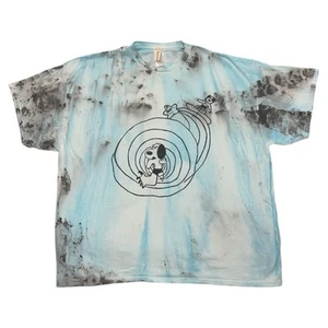 WESTFALL Spiral Snoopy Shirt Size XL Blue Dyed 100% Cotton - Picture 1 of 4