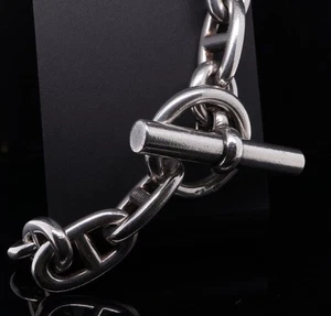 Vintage Hermes Chaine d’Ancre .925 Sterling Silver 17.5cm Bracelet #2 - Picture 1 of 5