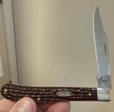 2000 Case XX Slimline Trapper. Absolute Mint Condition! Not even any blade rub!  - Image 1 of 4