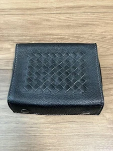 Authentic Bottega Veneta Intrecciato Accessory Case Black Leather with Mirror - Picture 1 of 24