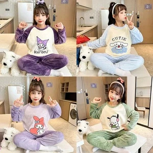 Winter Flannel Children Pajamas Set 6-15Y - Picture 1 of 13