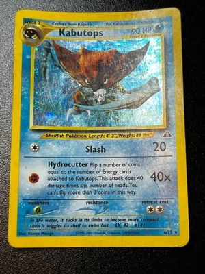 Kabutops 6/75 - Neo Discovery Holo Rare Pokémon Card Vintage MP - Image 1 of 3