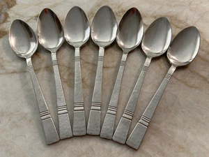 7 Stück Gorham Baluster gehämmert Edelstahl Teelöffel-RL - Bild 1 von 9