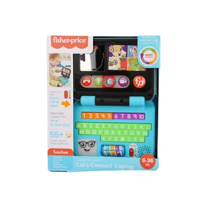 Baby Interactive Learning Toy Laptop "Let's Connect" Fisher-Price Laugh & Learn - Picture 1 of 3