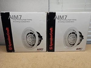 2x SpeakerCraft AIM 7 Two In-Ceiling Speakers (1 New, 1 Open Box) - Picture 1 of 5