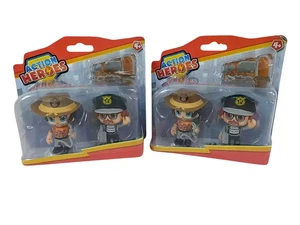 2 x Police & Explorer Twin Pack Action Heroes Pinypon - Damaged Packaging - Picture 1 of 14