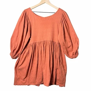 Free People Beach Get Obsessed Babydoll Tunic Dress Balloon Sleeve Size XS - Picture 1 of 12