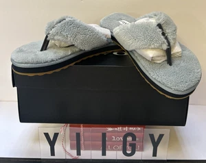 🐼💦 Coach C7035 🐼💦Size 5 🐼 Women Faux Shearling Hampton Flip Flop Shoes 🐼SR - Picture 1 of 15