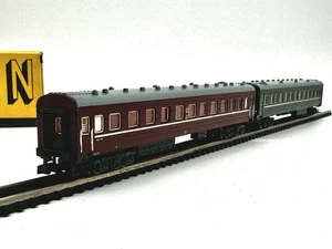 Piko N 2er-Set Schnellzugwagen CCCP OK 2640 rot & grün Spur N 1:160 Lichtfktn. - Bild 1 von 11