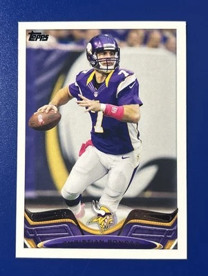 2013 Topps Football Christian Ponder Minnesota Vikings #328 - Image 1 of 2