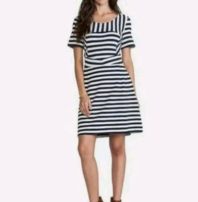 Marc By Marc Jacob Women's Stripes Short Sleeve Zip Back Dress Size Small Reg - Image 1 of 4