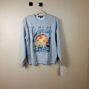 Def Leppard Pyromania Sweatshirt grau meliert Rundhals Größe S - Bild 1 von 8