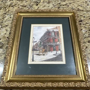 1987 Knut "Ken" Engelhardt "Royal Street" Druck, gerahmt & eingehakt schön - Bild 1 von 5