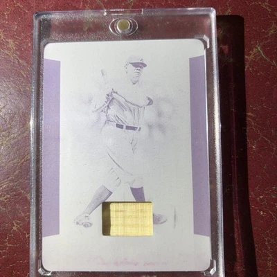 Placa de impresión de reliquia de murciélago Babe Ruth National Treasures 2019 Panini 1/1 una de una Foto 1 de 4