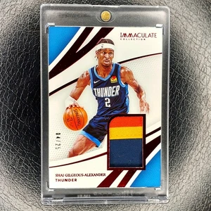 SHAI GILGEOUS-ALEXANDER /25 Game Worn Patch 2020-21 Immaculate Basketball Card - Picture 1 of 2