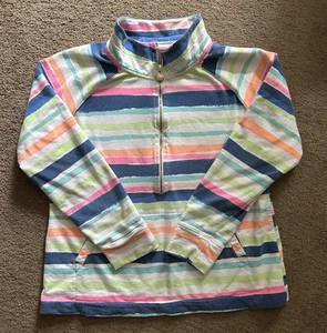 Lilly Pulitzer Multicolor Pop Over Striped Casual Top Zippered Tunic Womens XL - Picture 1 of 7