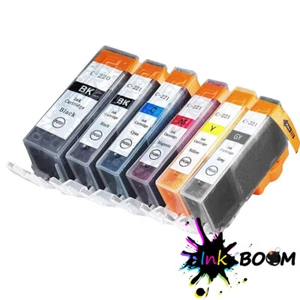 6 Tintenpatronen für PGI-220 CLI-221 PIXMA MP990 MP980 - Bild 1 von 1