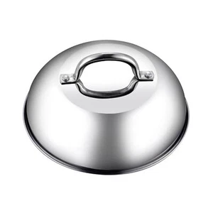 9.5"Stainless Steel Grill Barbecues Cooking Steaming Dome Lid Covering 24cm 1Pck - Picture 1 of 5