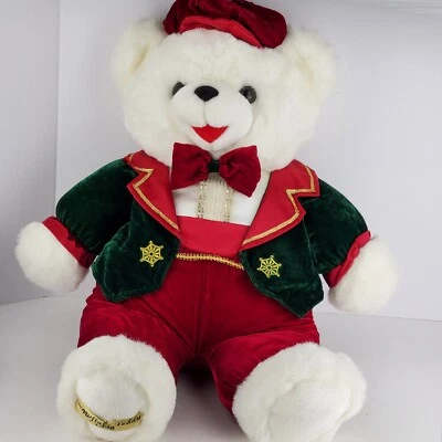 Brinquedo de pelúcia vintage floco de neve ursinho de pelúcia menino 1998 21” Natal - Imagem 1 de 4