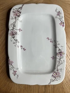 Vintage Karlsbad Purple Flower Rectangle Platter - Picture 1 of 7