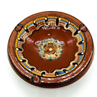 Vintage Troyan Ceramics Bulgarian Folk Art Pottery Ash Tray Bowl 5 1/2 in. Boho