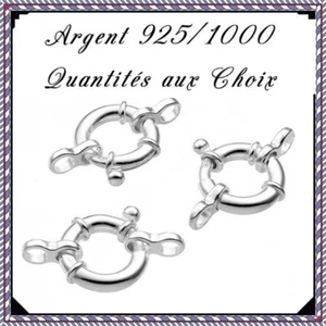 Fermoirs bouée anneau ressort 14mm, en Argent 925/1000 . Réf: AM14 - Foto 1 di 1