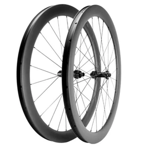 700C 28x50mm Carbon Fiber Road Bicycle U Shape Wheelset Disc Brake Tubeless 24H - Picture 1 of 14