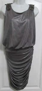 XSCAPE Gray Cocktail Dress-6 - Picture 1 of 5