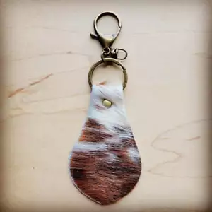 Leather Keychain-Brindle Cowhide - Picture 1 of 2