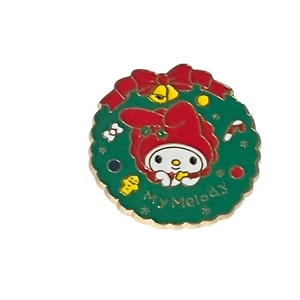 My Melody Christmas Wreath Holiday Enamel Lapel Pin - Picture 1 of 2
