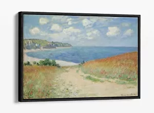 CLAUDE MONET, PATH IN THE WHEATFIELDS -FLOAT EFFECT CANVAS WALL ART PRINT - Picture 1 of 12