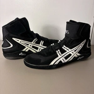 Asics Jackal Black White Wrestling Sneakers Shoes - Mens Size 11 US JL203 - Picture 1 of 6
