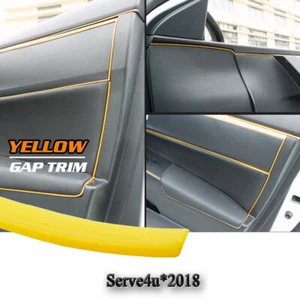 5M Yellow Door Panel Line Trim Molding Moulding Strip Line Red For Car Accessory - Picture 1 of 8