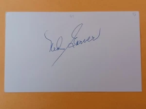 Ned Garver (d. 2017) Signed Index Card - Browns, Tigers, Athletics, Angels - Picture 1 of 1